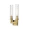 Z-Lite Beau 2 Light Wall Sconce, Rubbed Brass & Clear 3031-2S-RB - alternate 1